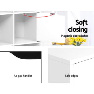 8 Cube White Display Storage Shelf