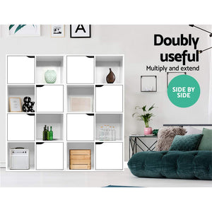 8 Cube White Display Storage Shelf