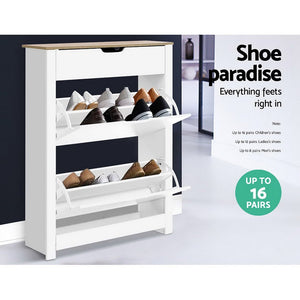 White Cabinet Storage Rack Organiser Cupboard