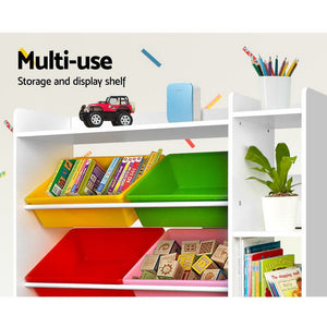 8 Bin Kids Toy Box Storage Organiser