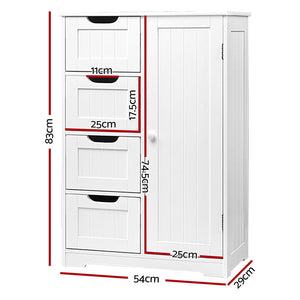 White Tallboy Storage Cabinet