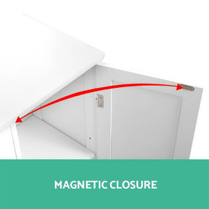 White Tallboy Storage Cabinet