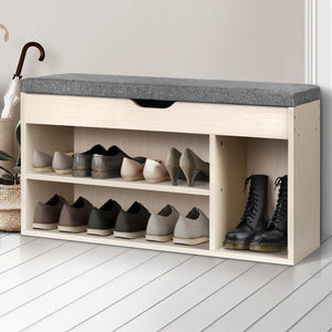 Natural Wooden Shoe Organizer
