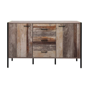 Industrial Rustic Wooden Buffet Sideboard Storage Cabinet - 1.2m