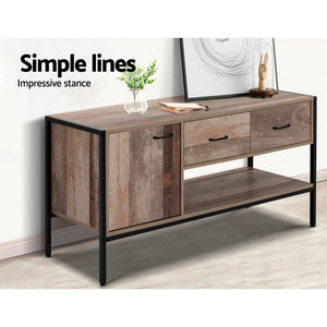 Industrial Rustic Wooden TV Stand / Entertainment Unit - 1.2m