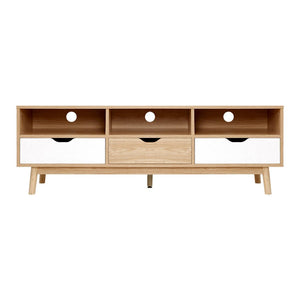 Scandinavian Wooden TV Cabinet Entertainment Unit - 140cm