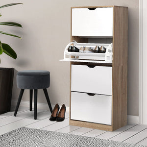 White Wooden Storage Cabinet / Cupboard