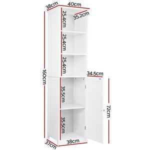 Artiss Bathroom Tallboy Furniture Toilet Storage Cabinet Laundry Cupboard Tall