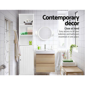 Artiss Bathroom Tallboy Furniture Toilet Storage Cabinet Laundry Cupboard Tall