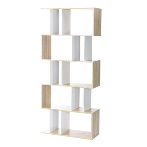 White Brown Display Book Storage Shelf