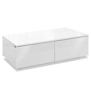 White Coffee Table With 4 Storage Drawers