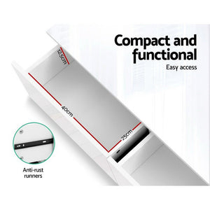 White Coffee Table With 4 Storage Drawers