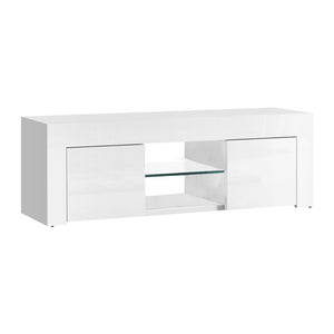 1.3m White High Gloss TV Stand / Entertainment Unit