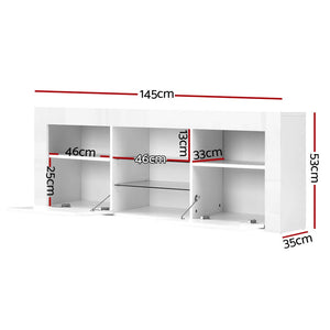 145cm White TV Cabinet / Entertainment Unit