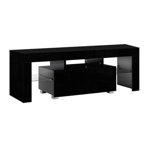 130cm Black TV Cabinet Entertainment Unit