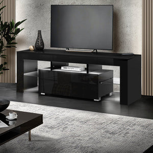 130cm Black TV Cabinet Entertainment Unit
