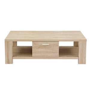 Wooden Coffee Table With Shelf Storage
