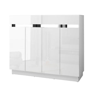 White High Gloss 120cm Storage Cupboard