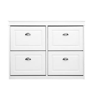 White Shelf Drawer Cupboard / Organiser - 24 Pair Capacity