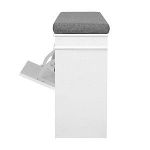 White Storage Bench / Organizer Cupboard