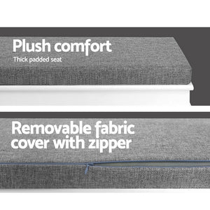 White Storage Bench / Organizer Cupboard