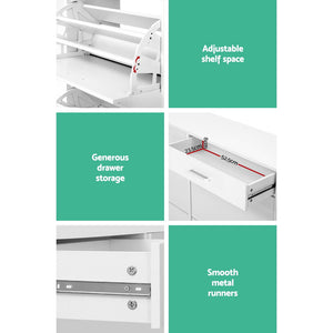White Shoe Cabinet - 36 Pair Capacity