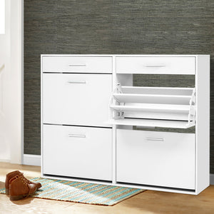 White Shoe Cabinet - 36 Pair Capacity