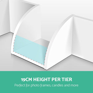 White 5 Tier Corner Wall Shelf