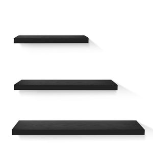 Black 3 Piece Floating Wall Shelves