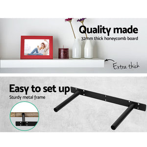 White 3 Piece Floating Wall Shelves