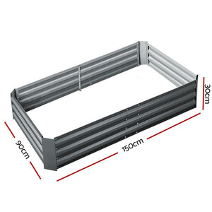 Galvanized Steel Raised Garden Bed / Instant Planter - 150 x 90cm
