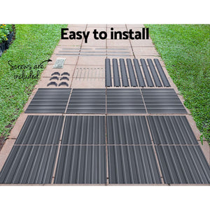 240X80X77CM Galvanised Raised Steel Instant Planter 2N1