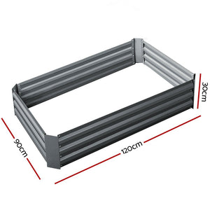 Galvanized Steel Raised Garden Bed - 150cm x 90cm - Twin Pack