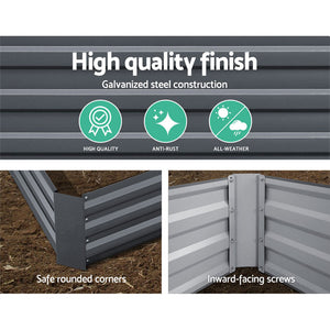 Galvanized Steel Raised Garden Bed - 150cm x 90cm - Twin Pack