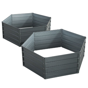 Galvanized Steel Garden Bed - 130X130X46CM - Twin Pack