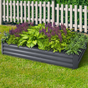 Galvanized Steel Raised Garden Bed - 210X90X30cm - Twin Pack