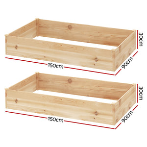 Greenfingers Garden Bed 150x90x30cm Wooden Planter Box