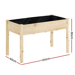Greenfingers Garden Bed Elevated 120x60x80cm Wooden Planter Box