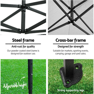 Pop Up Gazebo Marquee | 3x3 | Outdoor Camping | Wedding Folding