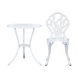White Garden Chair And Table Set