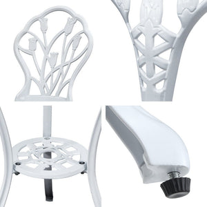 White Garden Chair And Table Set