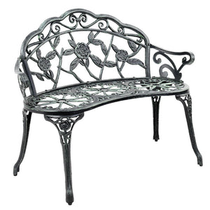 Victorian Styled Garden Bench - Green