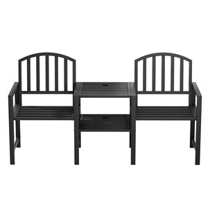Gardeon Outdoor Garden Bench Steel Table and Chair | Patio Furniture Loveseat Park