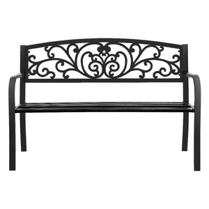Black Outdoor Garden Bench