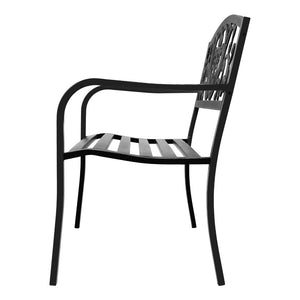 Black Outdoor Garden Bench