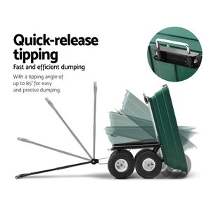 75L Garden Dump Cart - 270KG Load Capacity