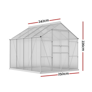 2.4x2.5M Polycarbonate Greenhouse by Greenfingers