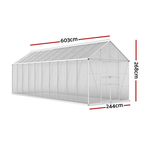 Greenfingers 6X2.4M Aluminium Greenhouse