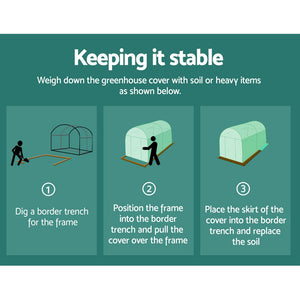 Greenhouse Garden Tunnel Shed - 6M X 3M