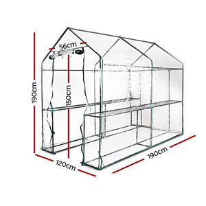 Clear Greenhouse Garden Shed 1.9M X 1.2M